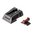 L.P.A. SIGHTS BLACK REAR/RED FRONT ADJUSTABLE SIGHT SET, NOVAK STYLE