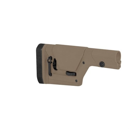 PRS GEN3 on säädettävä tarkkuusperä AR15/M16 ja AR10/SR25 -alustoille, jossa työkaluja ei tarvita, kestävä rakenne ja lisävarusteet monopodia varten.