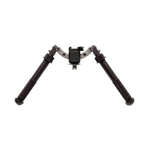 5-H Atlas Bipod on helppo kiinnittää Picatinny-rautakiskoon, ja sen kestävä alumiinirakenne sekä säädettävät jalat tekevät siitä erinomaisen lisävarusteen ampumiseen.