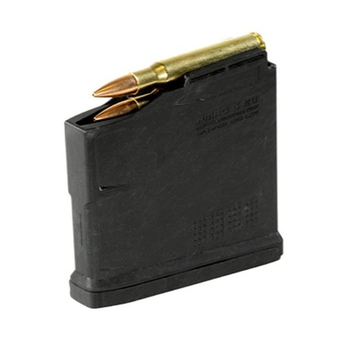 .300 Winchester Magnum -yhteensopiva PMAG 5 AC L -lipas, kevyt ja kestävä polymeerirakenne, itsestään voiteleva seuraaja ja helppo huoltaa.
