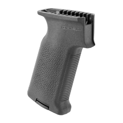 MOE-K2 AK Grip tarjoaa mukautuvan, pystymmän otteen AK47/AK74 -aseille, aggressiivisella TSP-pinnalla ja yhteensopivuudella Storage Cores -varastointiin.