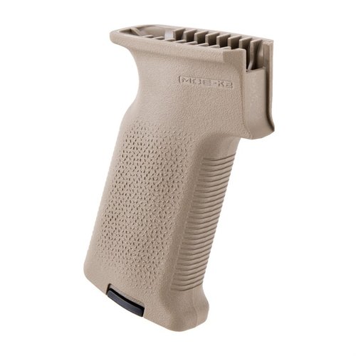 MOE-K2 AK Grip tarjoaa mukautuvan ja ergonomisen otteen, aggressiivisen TSP-pinnan ja yhteensopivuuden Storage Coresin kanssa, parantaen hallintaa ja mukavuutta.