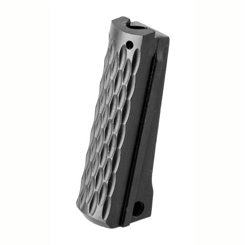 Fusion Pro-Series teräksinen Mainspring Housing, CNC-jyrsitty hiiliteräksestä, Chain-Link takana, musta viimeistely, sopii useimpiin 1911 Government ja Commander -malleihin.