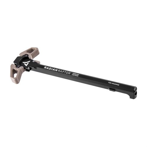Raptor™ ambidextrinen latauskahva tarjoaa nopean ja sujuvan käytön sekä vahvalla että tukipuolella, valmistettu kestävästä 7075-alumiinista.
