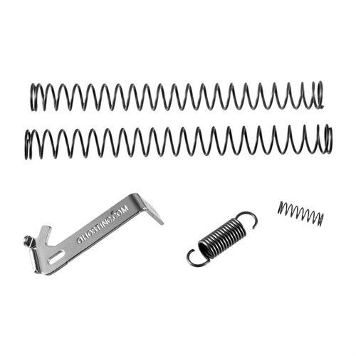 GHOST PRO 3.3lb Trigger Connector ja jousisarja Glock GEN 1-4: kevyin ja sujuvin liitin, poistaa yli matkustamisen, täydellinen jousisarja mukana.