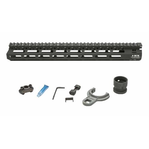 BCM MCMR M-LOK® -kevyt ja kestävä free-float-alumiininen käsikahva, jossa on runsaasti M-LOK®-paikkoja lisävarusteille ja tarkkuutta parantava rakenne.