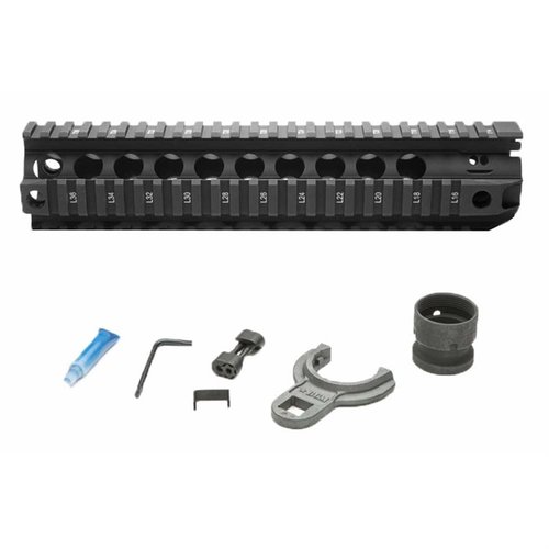 Bravo Companyn BCM QRF Quad Rail Free Float -kädensija tarjoaa neljä Picatinny-raitaa, tarkkuuden säilyttämisen ja erinomaisen lisävarusteiden kiinnityksen.