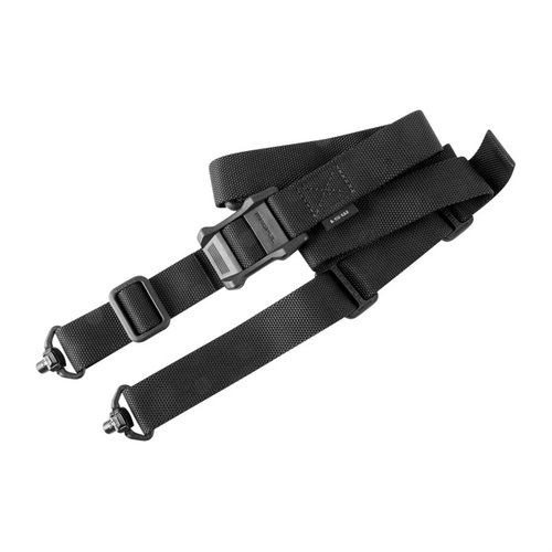 Magpul MS1 QDM Sling tarjoaa kestävän, matalan profiilin suunnittelun, nopean pituuden säädön ja mahdollisuuden yhdelle tai kahdelle pisteelle, ilman liukastumista.