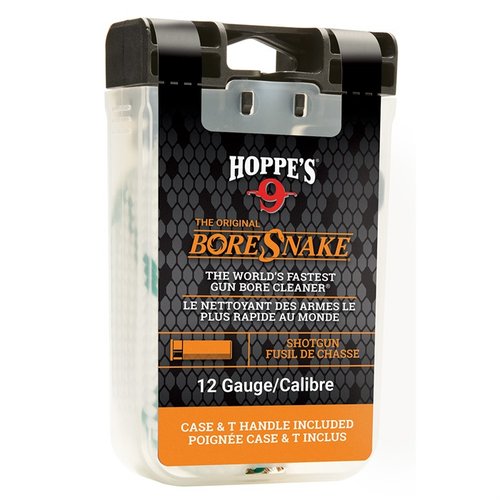 HOPPES Shotgun Bore Snake puhdistaa haulikkosi piipun helposti yhdellä vedolla, sisältäen laadukkaan bronssiharjan ja kätevän "den" säilytyskotelon.