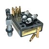 Reddingin Premium Deluxe Die Set 6mm Creedmoor tarjoaa huipputarkkuutta, sisältäen Carbide Size -painikkeen ja Bullet Micrometer Seating Die -säätömahdollisuuden.