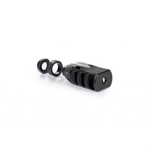 .308 Pegasus Compensator vähentää tehokkaasti recoilia ja parantaa tarkkuutta, CNC-koneistettu ruostumattomasta teräksestä, 5/8-24 UNEF-2B kierteet.