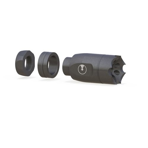 .22 kaliiperin Ultradyne Athena Linear Compensator tarjoaa vähennetyn äänen ja siistin ilmeen, yhteensopiva Dynamount etutähtäimille.