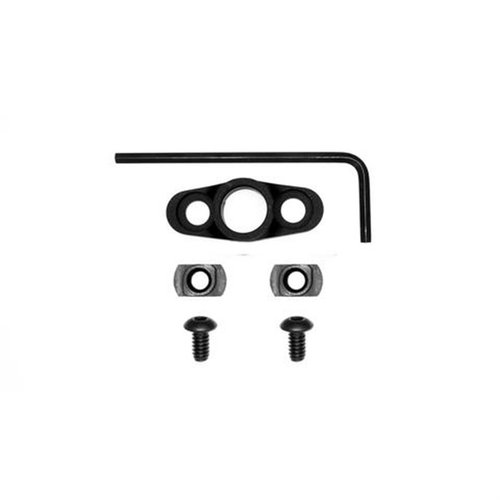 Grovtec M-LOK Non-Rotating Flanged Push Button Base tarjoaa turvallisen kiinnityspisteen QD-hihnoille, helppo asentaa, kevyt alumiini ja matala profiili.