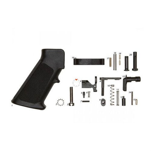 Geissele AR-15 MIL-SPEC Lower Parts Kit sisältää kaikki tarvittavat osat, lukuun ottamatta laukausta, varmistaen huipputason toiminnan ja asennuksen.
