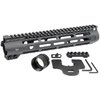 Midwest Industries SLH Slim Line Handguard tarjoaa kolme M-LOK-puolta, MIL-STD 1913 Picatinny yläraudan ja patentoidun 4140 Heat Treated Torque Plate -rakenteen.