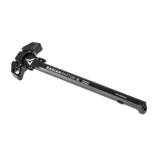 Raptor-SL on kompakti ja ambidextraalinen AR-15 latauskahva, joka estää varusteiden tarttumisen ja tarjoaa erinomaisen otteen koko latausprosessin ajan.