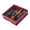 LEE PRECISION PISTOL CARBIDE 3 DIE SET 7.62 RUSSIAN NAGANT sisältää Carbide Full Length Sizing Die, Bullet Seating Die, Powder Thru Expanding Die, ja ohjeet ilman voitelua.