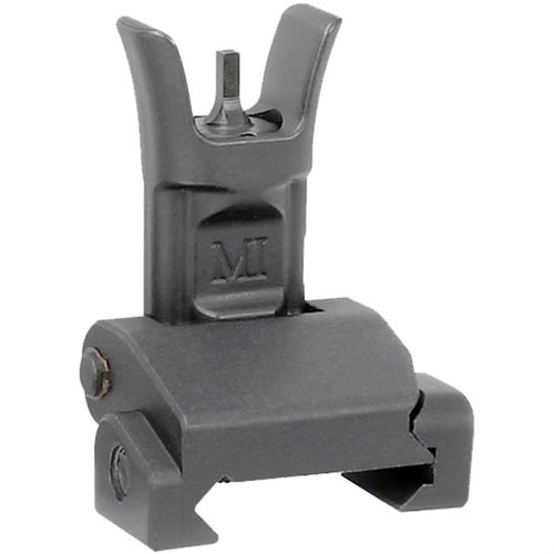 Midwest Industries AR-15 Combat Folding Front Sight tarjoaa kestävän ja kevyen vaihtoehdon, joka taittuu kompaktiin muotoon ja on yhteensopiva A2-tyylisten etusiteiden kanssa.