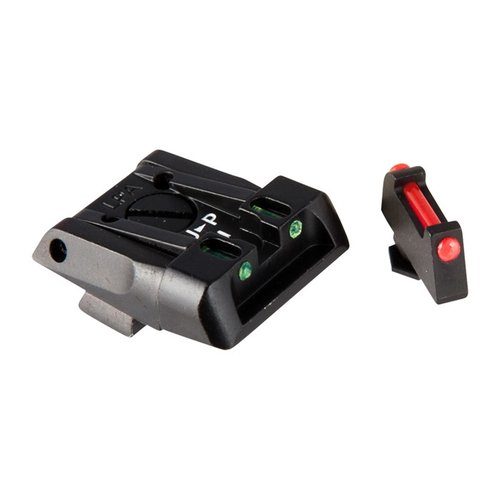 L.P.A. Adjustable Sights Glockille tarjoavat kirkkaan punaisen kuituoptiikan etusiteen ja matalan profiilin takasiteen, täydellinen tarkkuuteen ja puolustukseen.