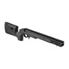 Howa 1500 Bravo Chassis on kestävä alumiinirunko, säädettävä poskipakka ja vetopituus, M-LOK yhteensopiva, saatavilla mustana ja flat dark earth -värinä.