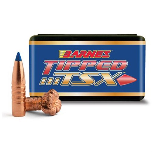 BARNES TIPPED TRIPLE-SHOCK X 22 kaliberin kuulat tarjoavat huippuluokan tarkkuutta, nopeaa laajenemista ja lähes 100 % painon säilymistä pitkän matkan ampumisessa.