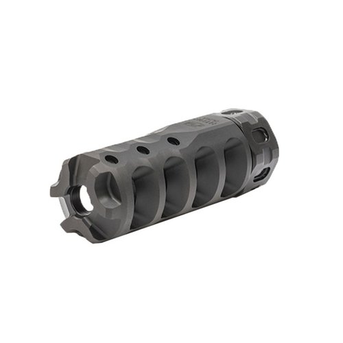 Hypertap Muzzle Brake vähentää tuntuvasti rekyyliä 84 % ja säilyttää tarkkuuden, samalla kun käyttäjä voi säätää kaasuventtiiliä optiokuvan säilyttämiseksi.