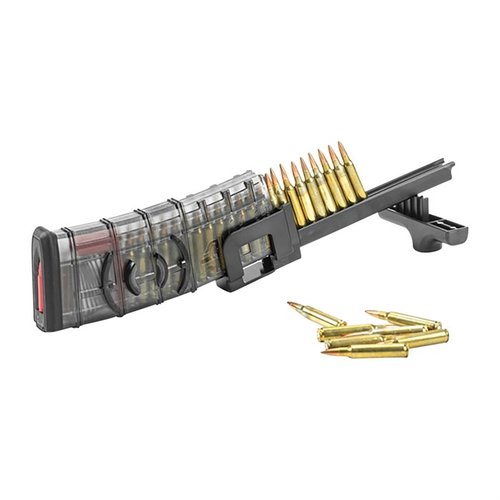 C.A.M. RIFLE UNIVERSAL LOADER mahdollistaa erilaisten kiväärimagasiinien helpon lataamisen, vähentäen vaivannäköä ja säästäen sormia.