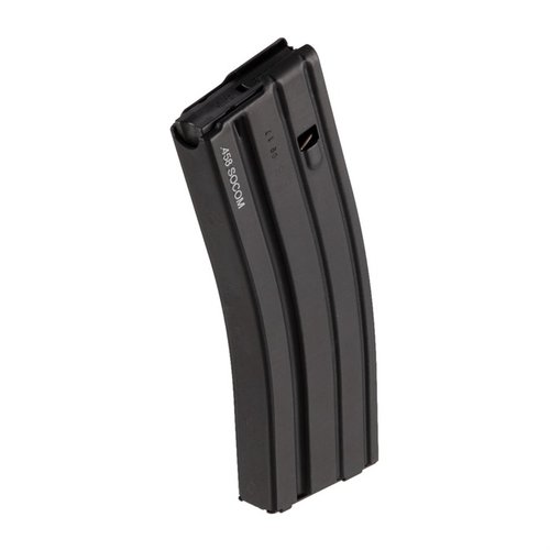 .458 SOCOM -patruunoille suunnitellut D&H Industriesin alumiiniset, mustat 10-luukkuiset korvausmagasiinit tarjoavat luotettavaa ja kestävää suorituskykyä.