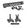 AR-15 Slim Line Handguard tarjoaa kolme riviä M-LOK kiinnityspisteitä ja mukana tulevat Flip-Up Combat Sights, jotka tarjoavat A2-tyylisen tähtäyksen.