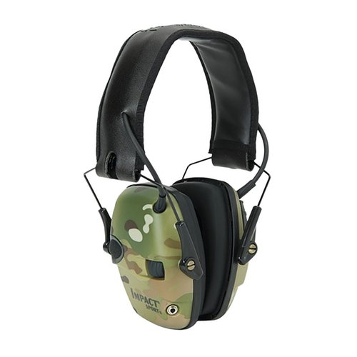 Howard Leight Impact Sport Electronic Earmuffs tarjoavat kevyttä suojaa, vahvistavat keskusteluja ja komentoja, sekä estävät vaaralliset äänet kuten laukaukset.