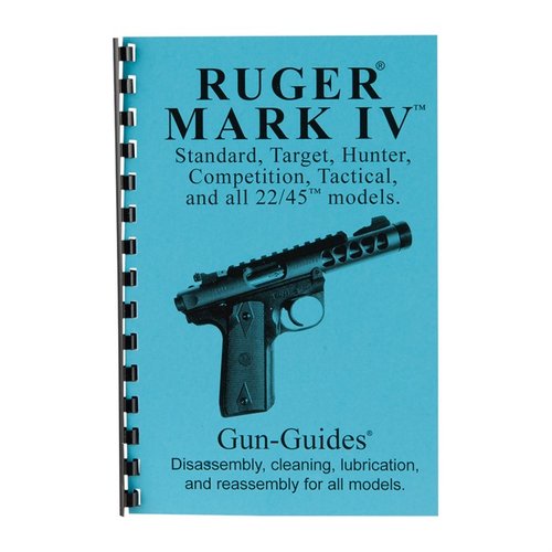 RUGER® Mark IV -opas sisältää kaikki mallit, on helppokäyttöinen ja sisältää 69 kuvaa, 74 osan luettelon sekä 27 tärkeää päivitystä ja lisävarustetta.