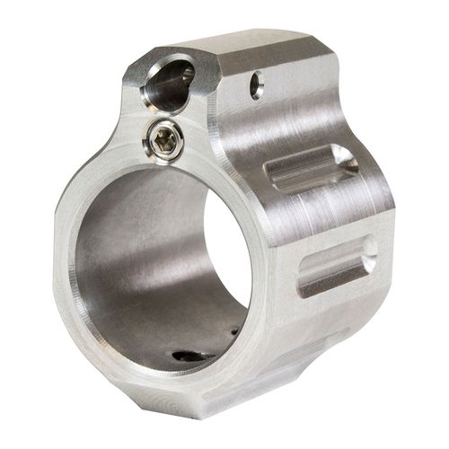 .750 stainless-teräksinen, säädettävä AR-15 gas block, joka sopii slim AR-tykkien alle ja on yhteensopiva ODINin suoraan impaktiin perustuvien piippujen kanssa.