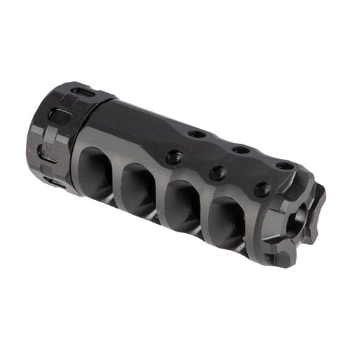 AR-15 Hypertap vaimentimella on yli 70% takaisinoton vähennys, kompakti muotoilu, kestävä rakenne ja helppo asennus ilman shimmejä.