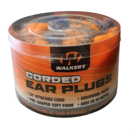 Walkersin corded foam korvatulpat tarjoavat 32 dB äänenvaimennusta, ja niiden 24 tuuman johto estää niiden katoamisen ampumaradalla.