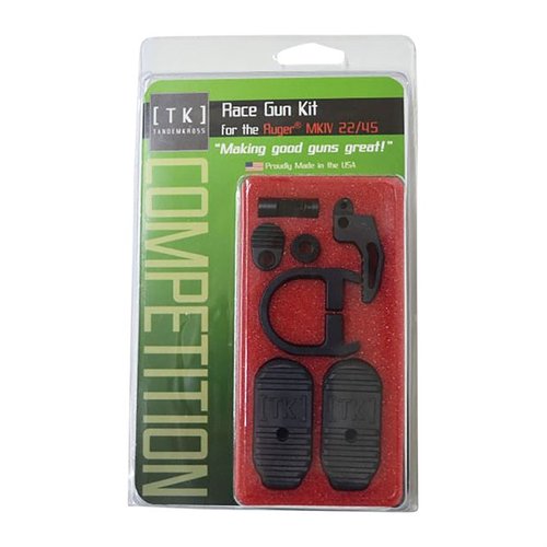 RACE GUN KIT parantaa Ruger® MKIV™ 22/45™ -pistoolin suorituskykyä, helpottaa lataamista ja vaihtoa sekä tarjoaa mukautettavat osat kilpailua varten.