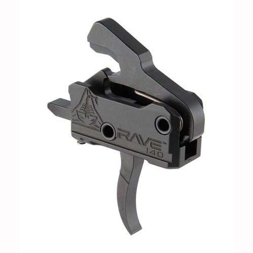 RISE ARMAMENTin RA-140 RAVE Super Sporting Trigger tarjoaa luotettavuutta, helpon asennuksen ja 3.5-lb vetopainon, saatavilla kaarevalla tai tasaisella liipaisimella.