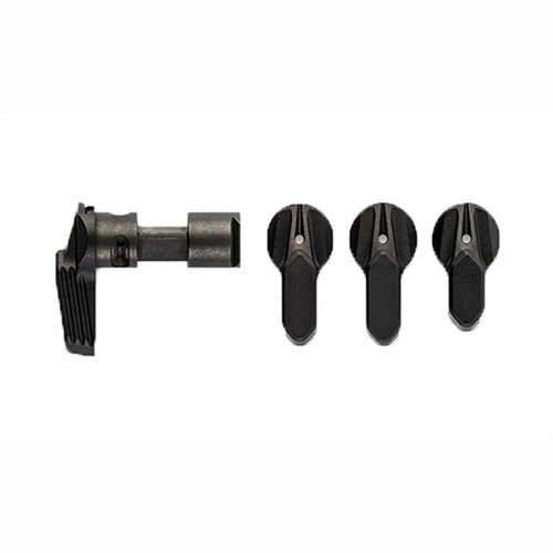 Radian Weapons Talon™ ambidextrous safety selector tarjoaa modulaarisen suunnittelun, 4 vipua ja helpon asennuksen 90° tai 45° kulmassa ilman ruuveja.