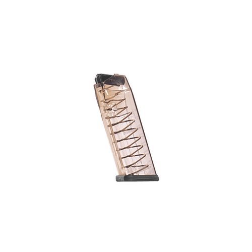 .45 Glock® 21, 30, 41 - 9, 13, 18 tai 30 laukauksen kapasiteetti, kestävä polymeeri, helppo purkaa, läpinäkyvä runko ja elinikäinen takuu.