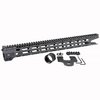 Midwest Industries Combat M-LOK Free Float Handguard tarjoaa alumiinista valmistetut M-LOK-kiinnityspisteet, jatkuvan Picatinny-railin ja nopean irrotuksen sling-soketilla.