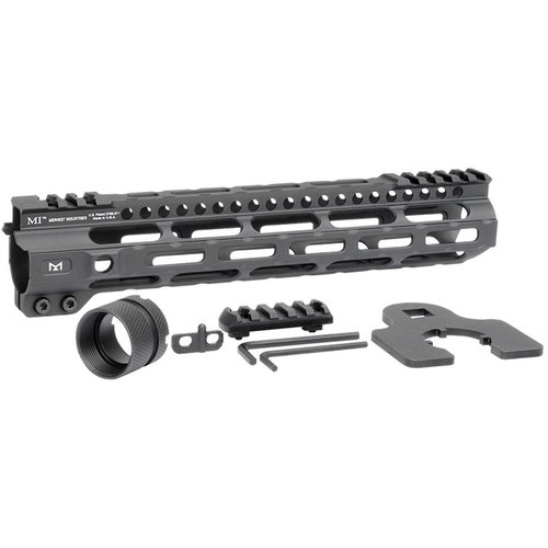 Kevyt ja kestävä AR-15 M-LOK -kahva, jossa on ohut profiili, helppo asennus, MIL-STD 1913 Picatinny -yläraita ja 4 puolta M-Lok -slotteja.