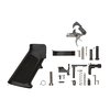 Täydellinen AR-15 Lower Parts Kit ACT Triggerilla, joka sisältää kaikki tarvittavat osat, mukaan lukien Bolt Catch ja Mag Release. Saatavilla myös ilman kahvaa!