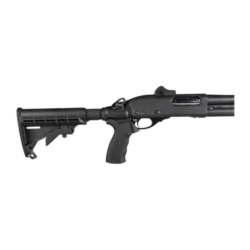 Mesa Tacticalin LEO Gen II -teleskooppikitti Remington 870:lle mahdollistaa AR-tyylisten peräntukien ja pistooleiden käytön, säilyttäen samalla turvallisuuden ja mukavuuden.