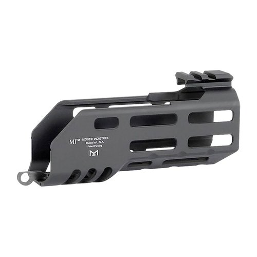 Paranna Sig Sauer Rattleriasi Midwest Industriesin ergonomisella M-Lok-handraudalla, jossa on 11 täyttä ja 5 puolikasta M-Lok-aukkoa, vain 3.8 unssia!