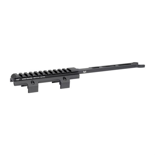 HK MP5 & CLONES TOP RAIL M-LOK mahdollistaa optiikan ja valon tai laserin kiinnittämisen helposti, ilman aseistuksen muokkausta, 100% USA:ssa valmistettu.