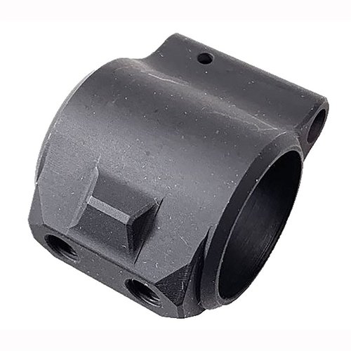 .750 AR-15 kaasublokki, tarkasti koneistettu, kestävä 4140 teräs, 3/32 punch -pääsyaukko, sis. knurled set screws ja kaasuputkipinni.