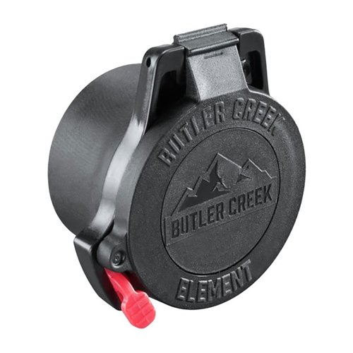 Butler Creek Element Scope Caps ovat kestäviä ja monipuolisia, ja niissä on helposti käytettävä dope-disk, joka tarjoaa tuuli- ja korkeustiedot.