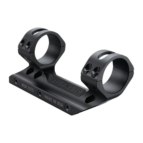 Weaver Premium MSR Optics Mount on valmistettu kevyestä 7075-T6 alumiinista, tarjoaa 3600 lbs puristusvoimaa ja täydellisen korkeuden MSR kivääreille.