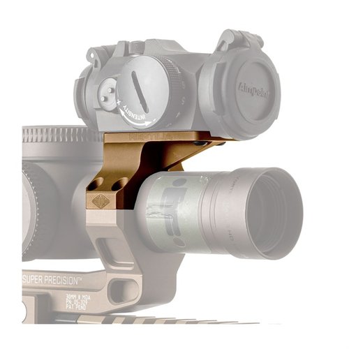 ROF-90 on erinomainen lisä Geissele® Super Precision 30mm kiikarin kiinnitykseen, mahdollistaa AIMPOINT® Micro -optikan nopean vaihdon lähelle kohteita.