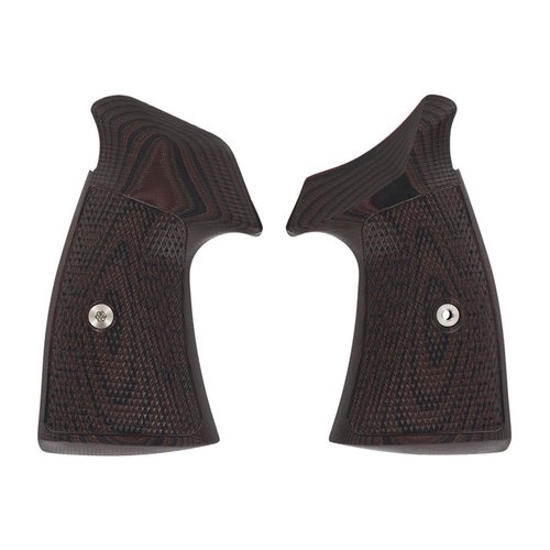 S&W N-FRAME TAC DIAMOND GRIPS tarjoavat erittäin pitävän G10-materiaalin, aggressiivisen tekstuurin ja ovat saatavilla neliö- ja pyöreällä kahvalla.
