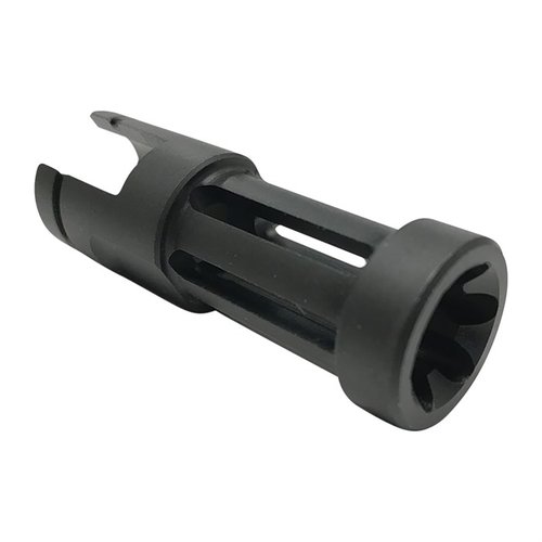 FLASH HIDER RUGER™ 10/22™: Helppo asentaa ilman aseistusta, kiinnitetään yhdellä ruuvilla. Musta oksidi viimeistely vähentää näkyvää liekkiä ampumisen aikana.